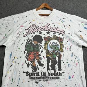 Ricchezza Young Thug Designer White Graphic T- Shirt Hip Hop Size 2XL Painters